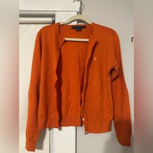 Ralph Lauren Sport 100% Merino Wool Orange Sweater